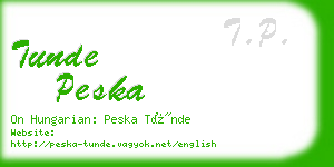 tunde peska business card